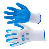 OX Tools - Polyester Lined Nitrile Glove - 5 pack | OX-S484610